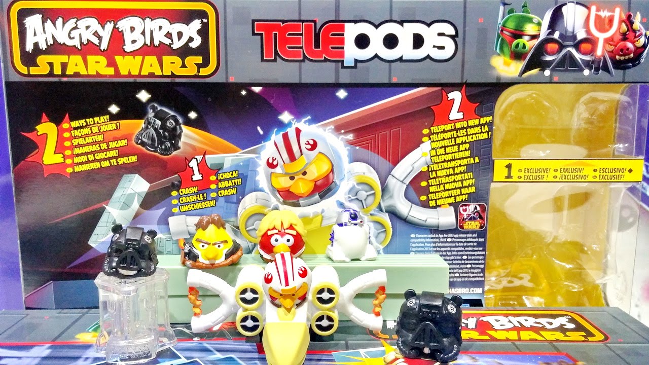 Angry Birds Star Wars Jenga Tie Fighter Game & Telepods Death Star Trench Run Playset