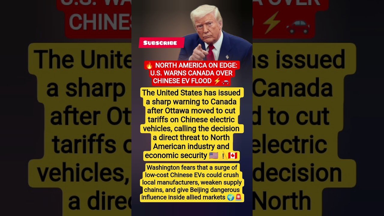 U.S. WARNS CANADA ⚠️ Chinese EVs Trigger New North America Trade War | USA vs China