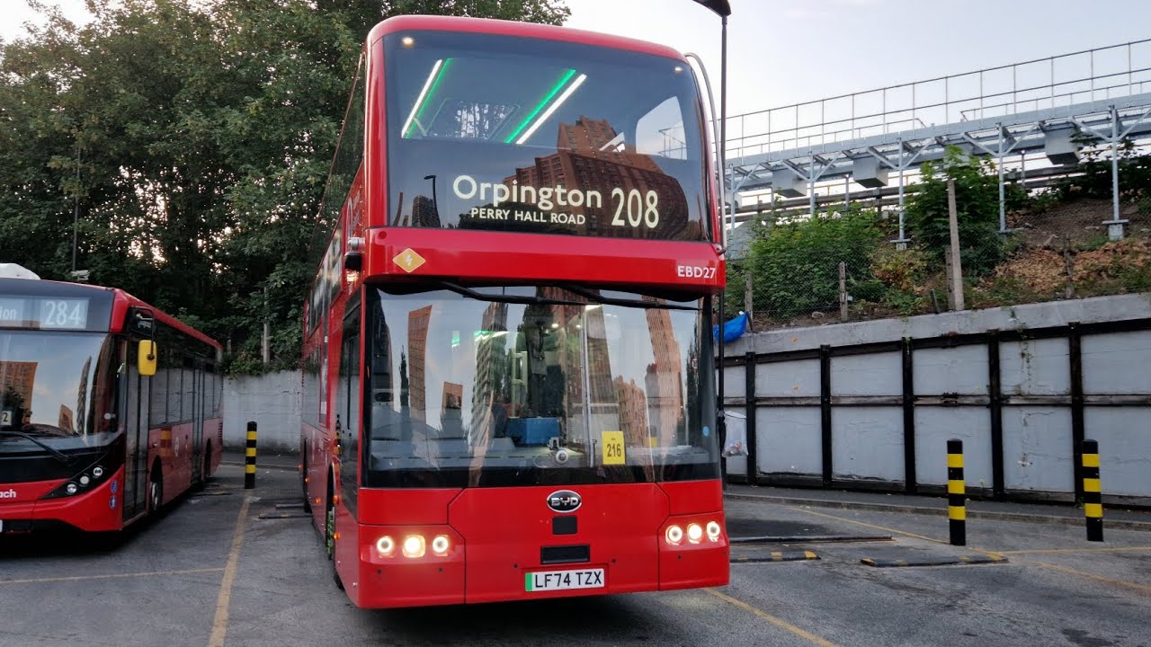 FULL BYD JOURNEY | LONDON BUS 208 LEWISHAM STATION - ORPINGTON PERRY HALL ROAD (LF74TZX) EBD27