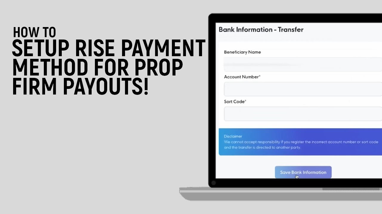 How To Setup Rise Payment Method For Prop Firm Payouts [easy]