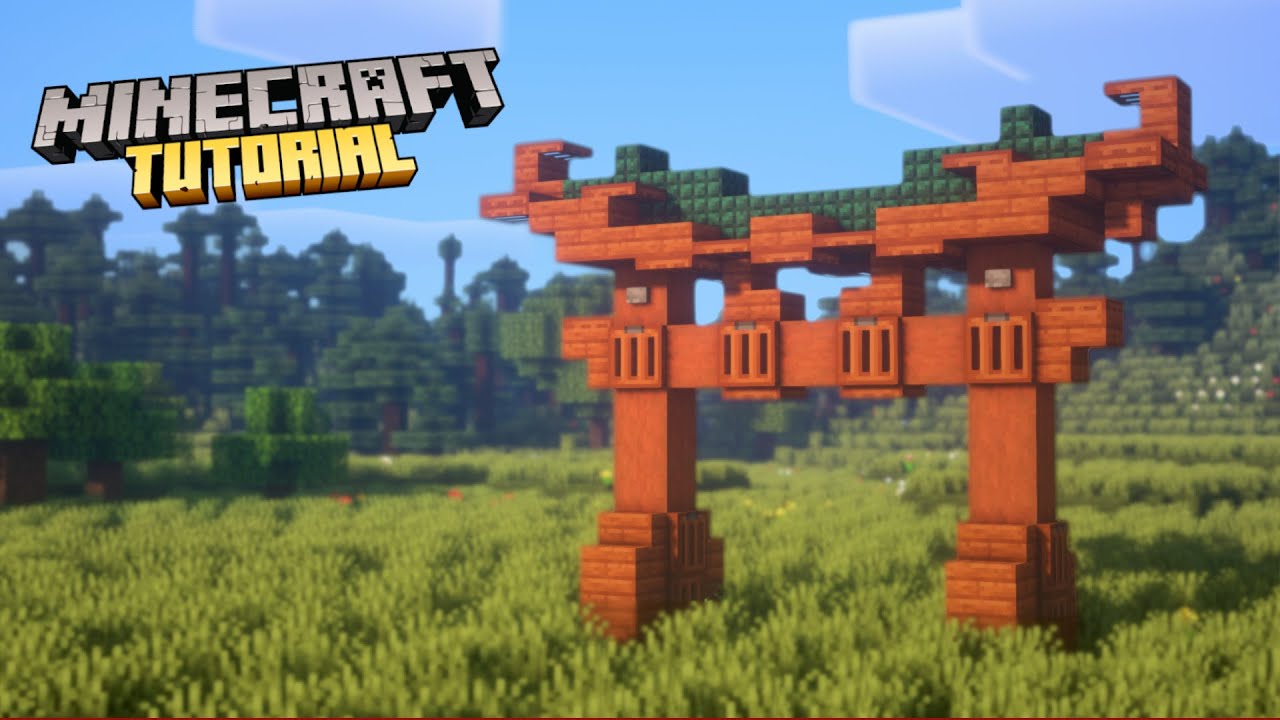 Minecraft | How to build a Japanese Torii Gate | Tutorial