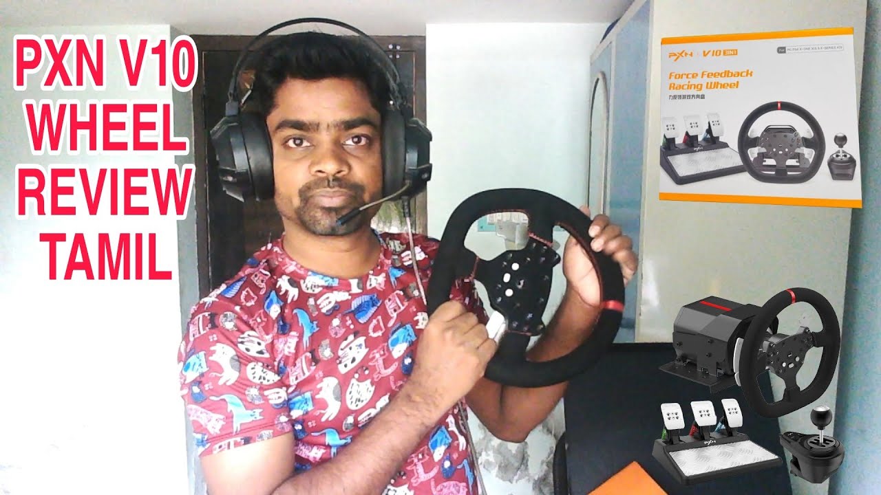 PXN V10 Force Feedback Steering Wheel Unbox and Review Tamil | Logitech VS PXN V10#pxnv10