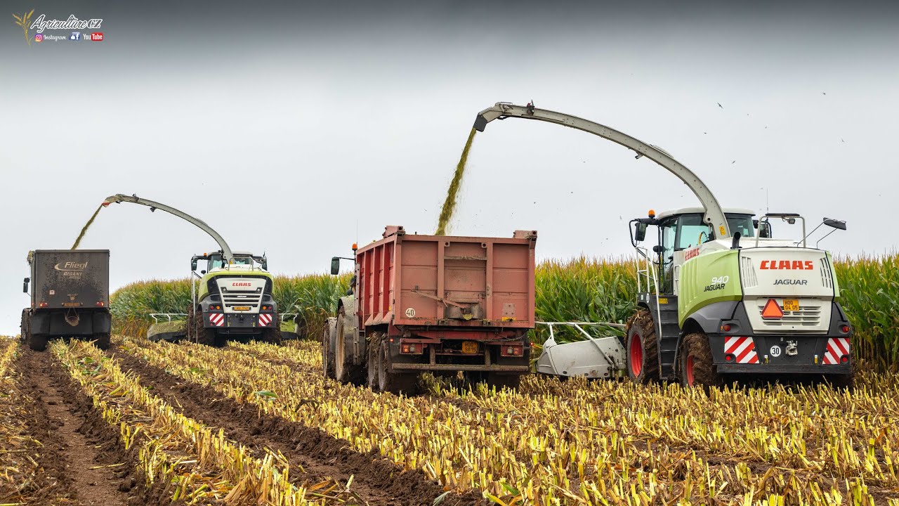Mokré siláže 2020 - Agro Slatiny a.s. | Harvest in mud | 2x Claas Jaguar