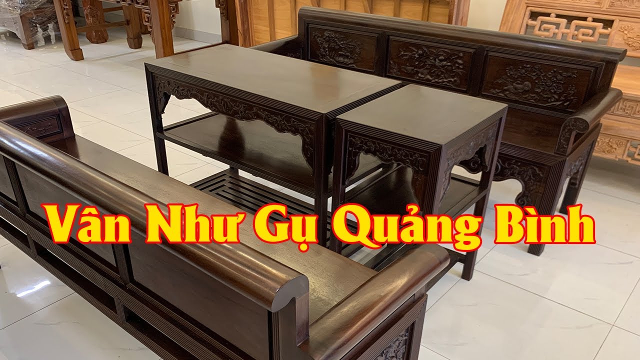 GIẬT MÌNH Bộ Trường Kỷ Gỗ Gụ Lối Cổ Vân Như Gụ Ta Quảng Bình - Đồ Gỗ Mai Toàn
