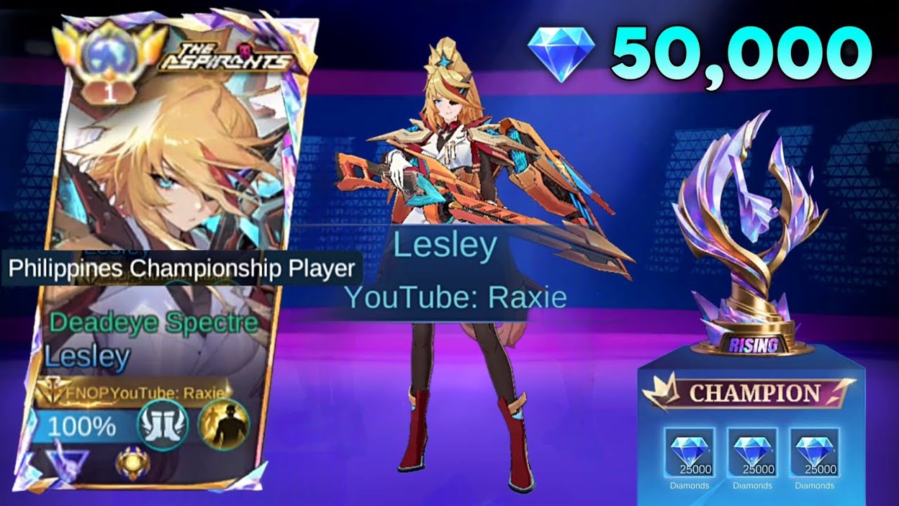 HOW TO WIN 50K DIAMONDS IN RISING OPEN!!😎🔥 LESLEY ROAD TO TOP 1 NATIONAL STAR BRACKET GAMEPLAY! MLBB