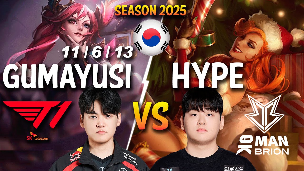 T1 Gumayusi vs BRO Hype - Gumayusi JINX vs Hype MISS FORTUNE ADC - Patch 15.1 KR Ranked | lolrec