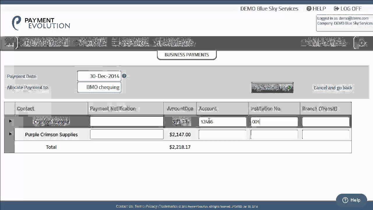 Business Payments for Kashoo