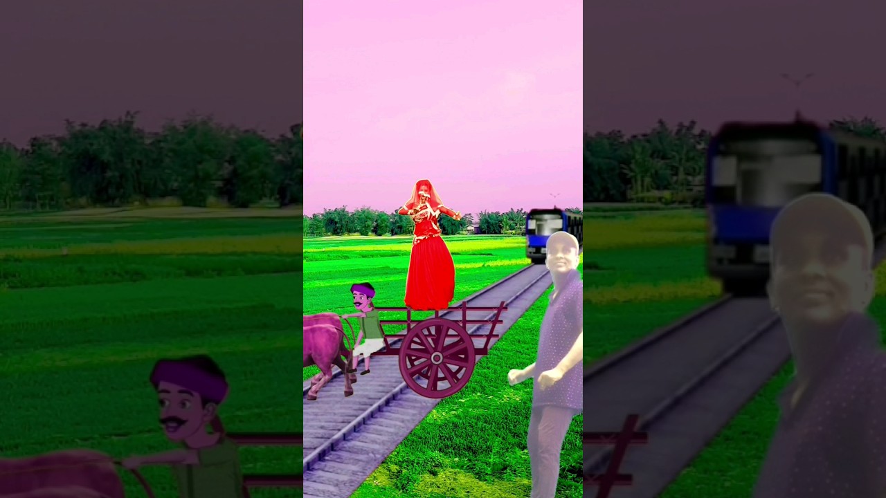Funny train gogari to  girl dancing vfx magic video #vfx #tranding #shorts #