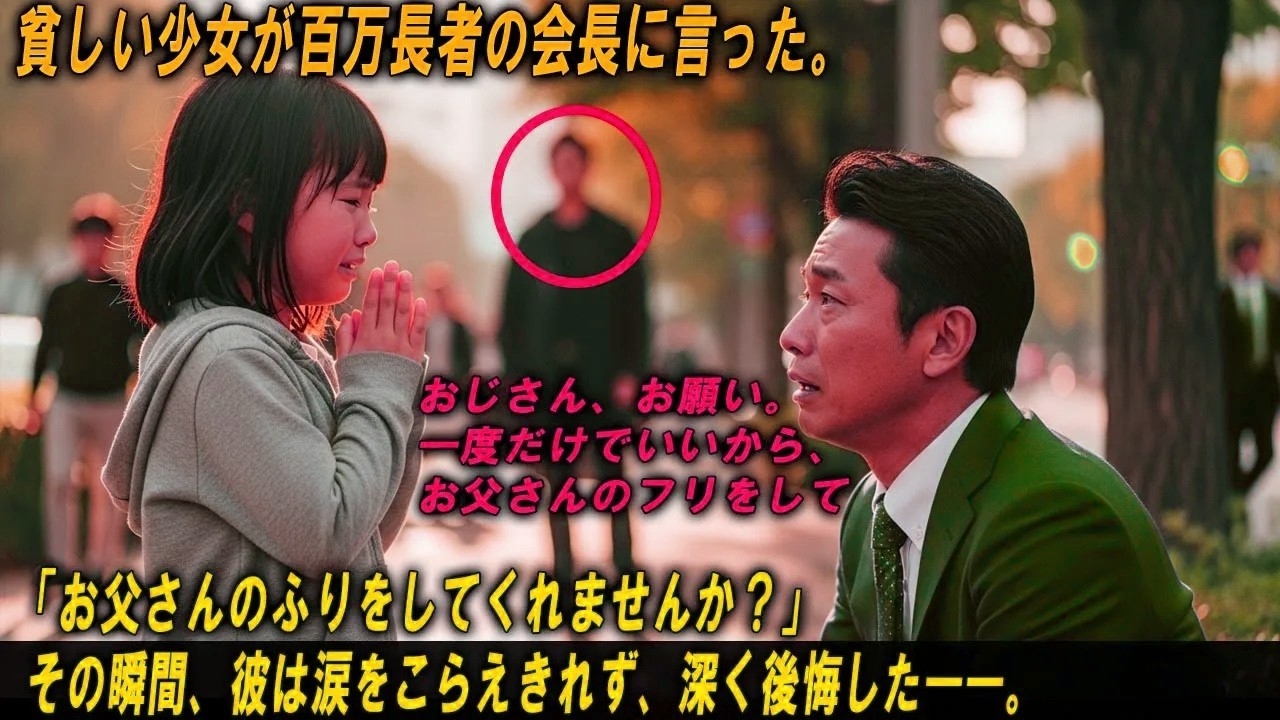貧しい少女が百万長者の会長に言った。 「お父さんのふりをしてくれませんか？」 その瞬間、彼は涙をこらえきれず、深く後悔した――。
