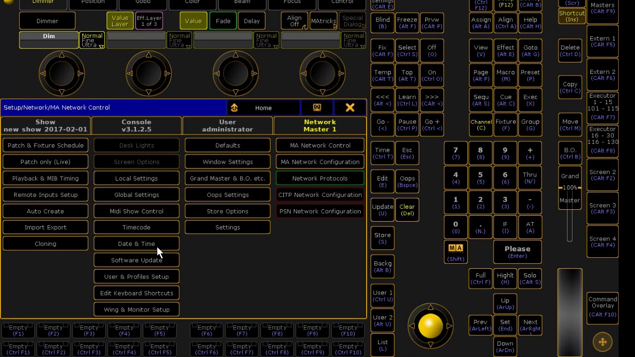 grandma2 on PC Artnet out ohne MA Hardware