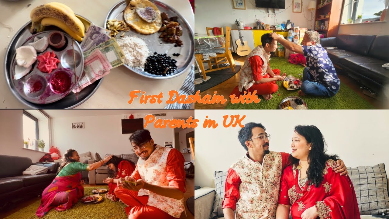 Dashain with our Parents in the UK after 3 years 🇳🇵🇬🇧// Family Vlog ❤️ // #dashain2082 