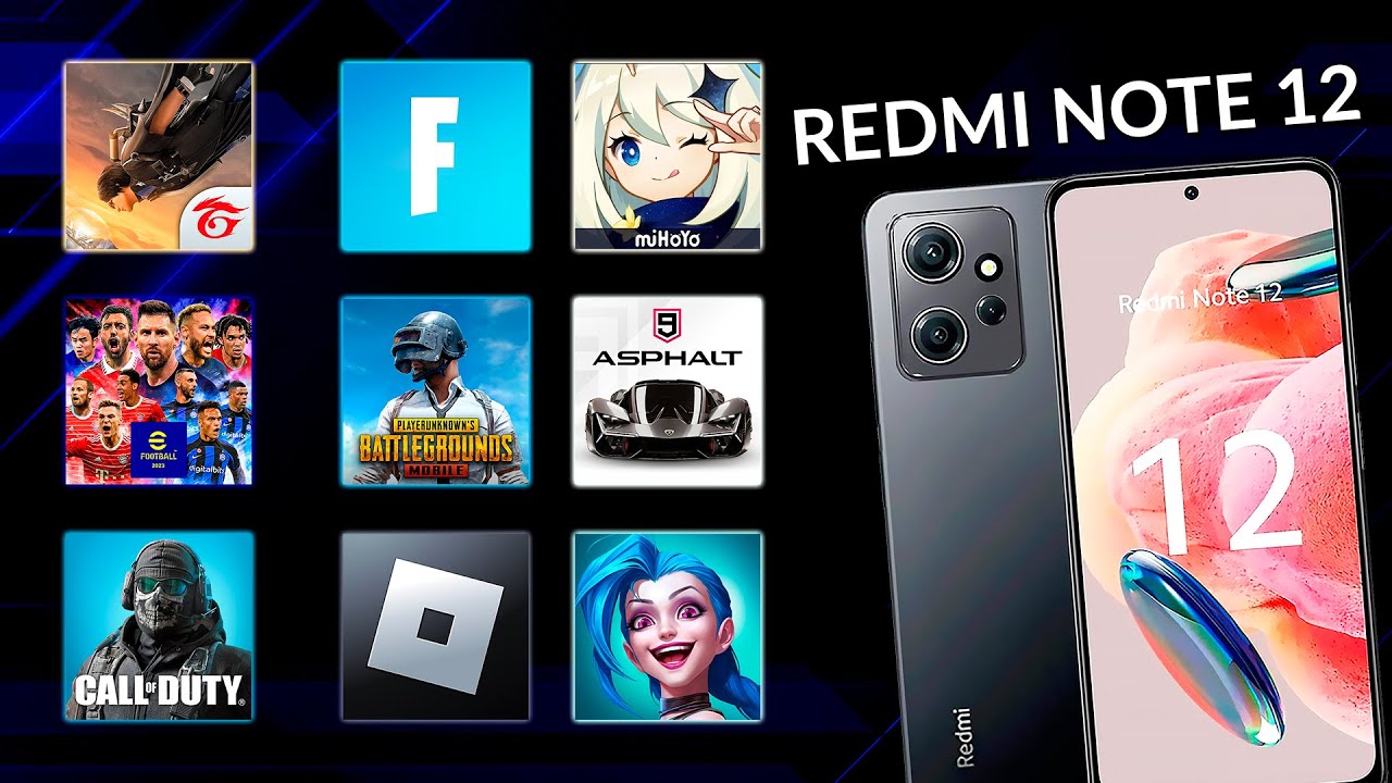 REDMI NOTE 12 4G - FREE FIRE, Call of Duty, Roblox, eFootball 23, Genshin Impact, PUBG, Fortnite e +
