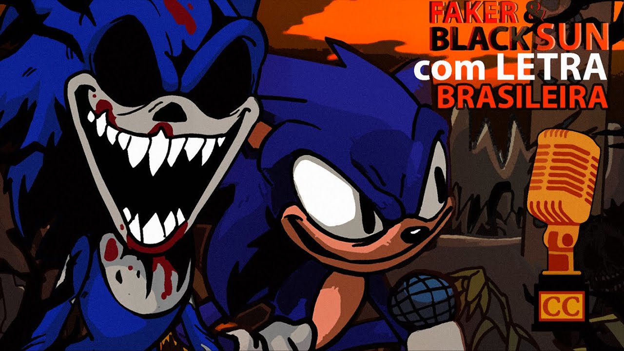 ◆ FAKER & BLACK SUN◆ Vs. FAKER EXE do MOD do SONIC.EXE DUBLADO de FNF | MÚSICA