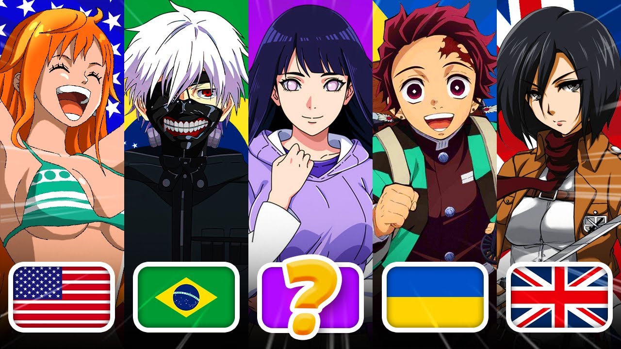 TRY TO GUESS the NATIONALITY of the ANIME CHARACTERS 🌎🏴Anime Country Quiz 🤔