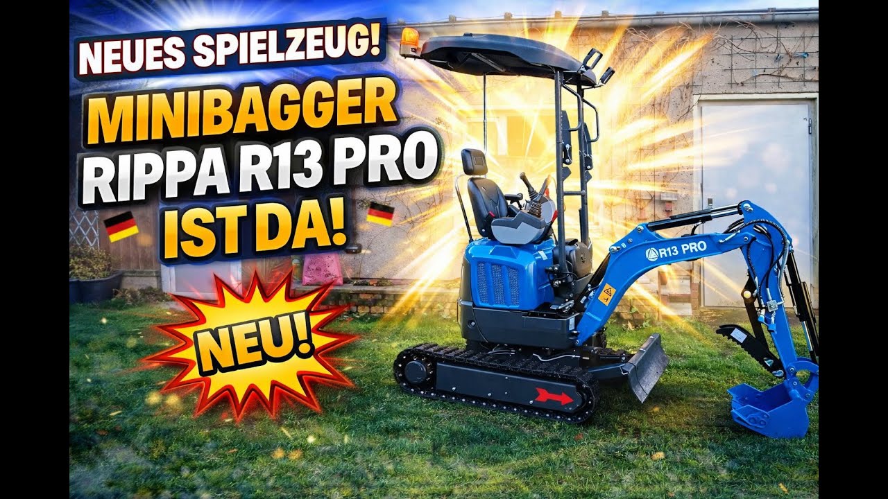 Neues Spielzeug Minibagger Rippa R13 Pro ist da