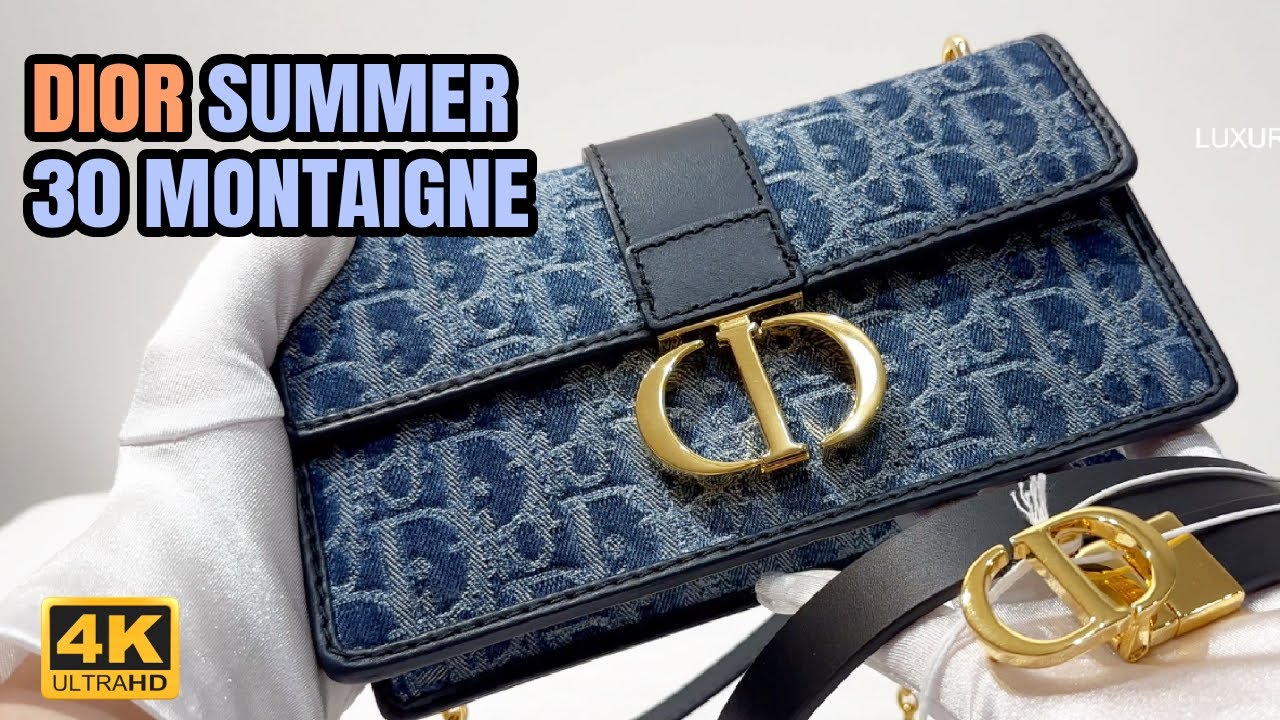 Dior Summer 30 Montaigne East-West Bag in Denim Dior