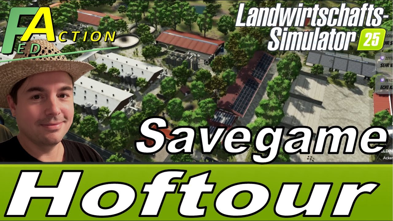 LS25 XXL Hoftour Hofvorstellung neues NF Marsch Muster Savegame f&uuml;r alle zum kostenlosen Download