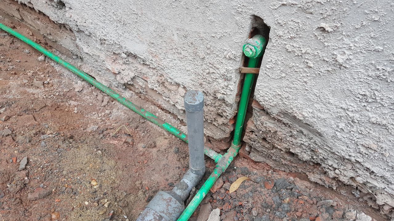 Cách Để Chờ Ống Cấp Nước Thoát Nước Và Điện Cho Máy Giặt