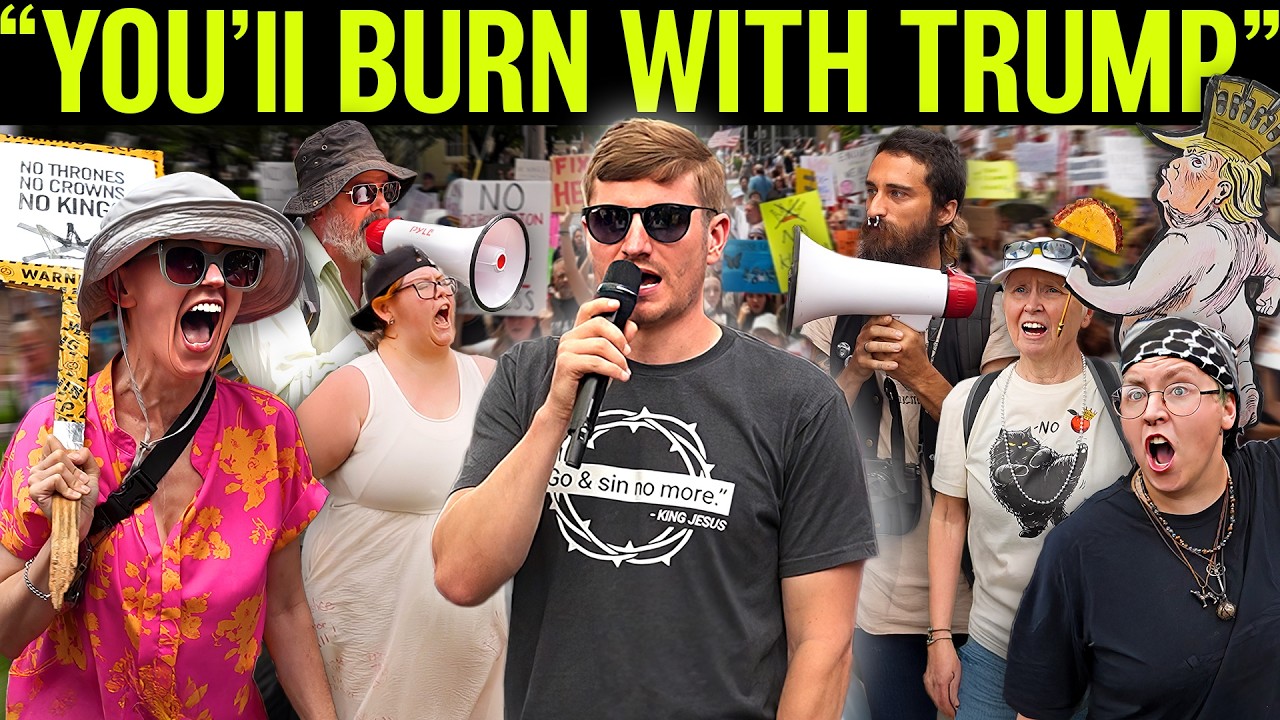 Street Preaching at Anti-Trump 
