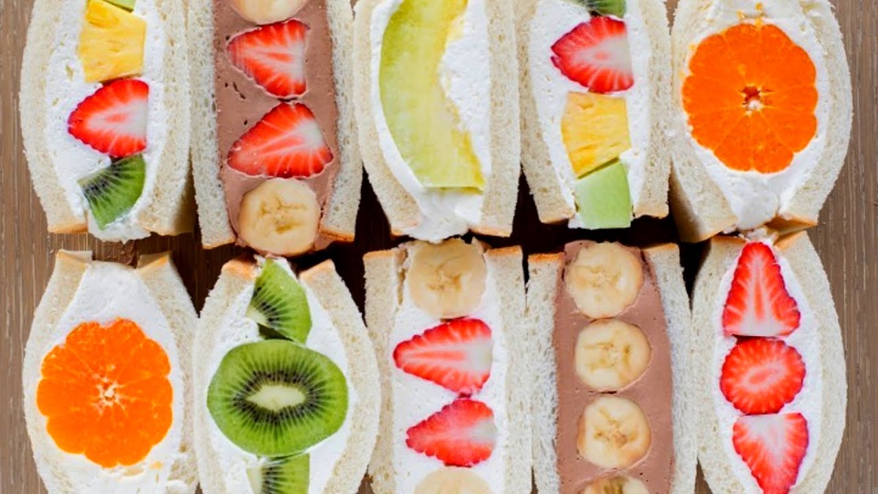 Fancy Fruit Dessert Sandwiches in Japan - Eric Meal Time #568