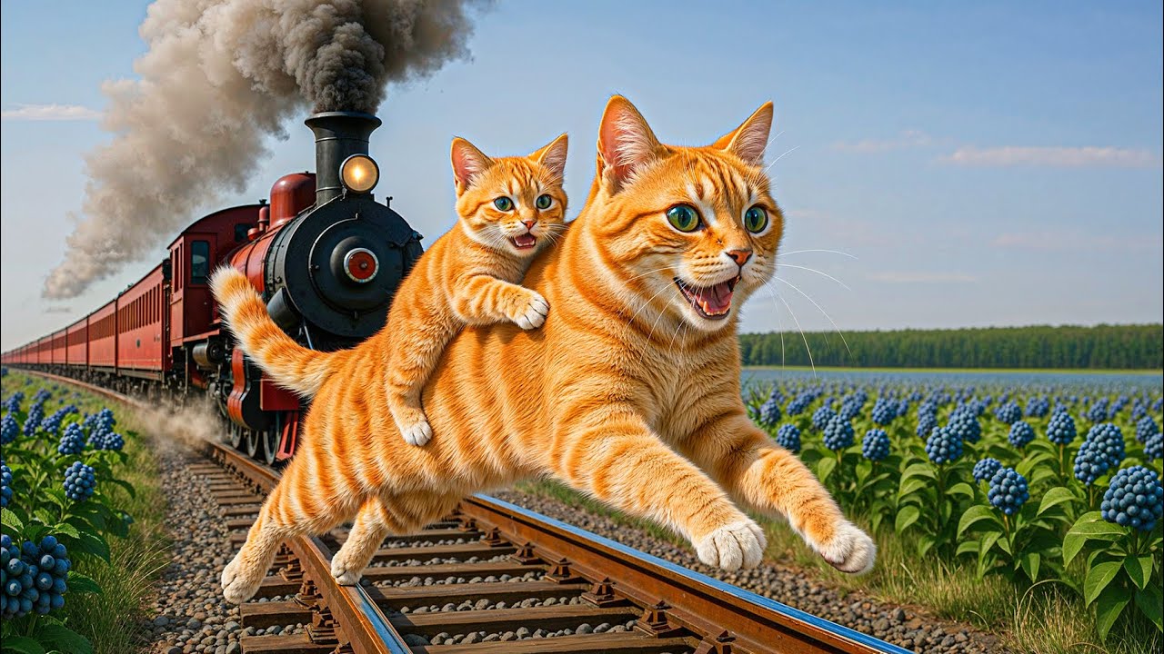 Mama Cat Trims Fur on the Farm and Makes Tiger Hat For Kittens At Home🐾🎩🐯