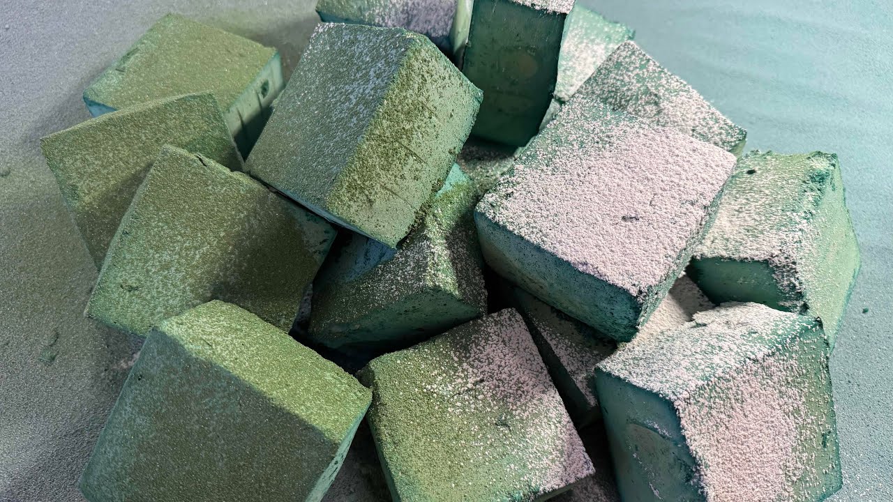 Green with envy ASMR gym chalk crush | fast version included at the end