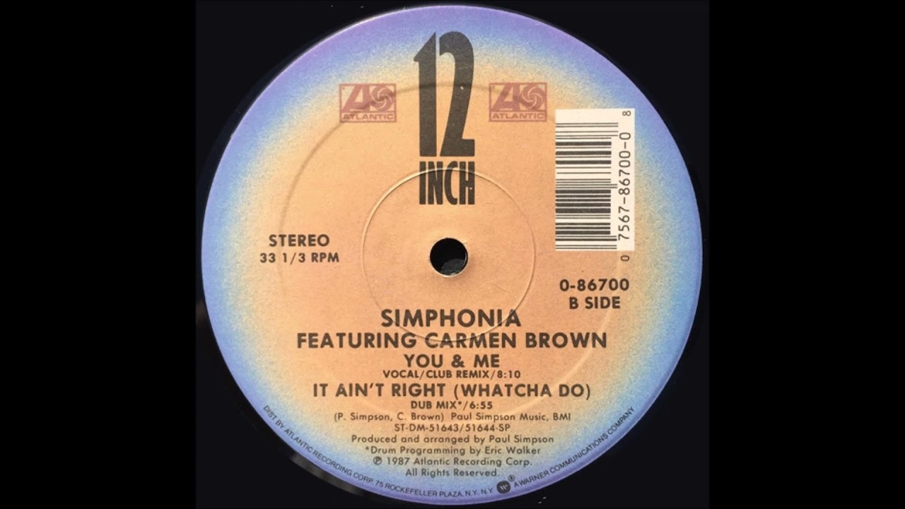 Simphonia - It Ain't Right (Whatcha Do) (Vocal/Extended Mix)