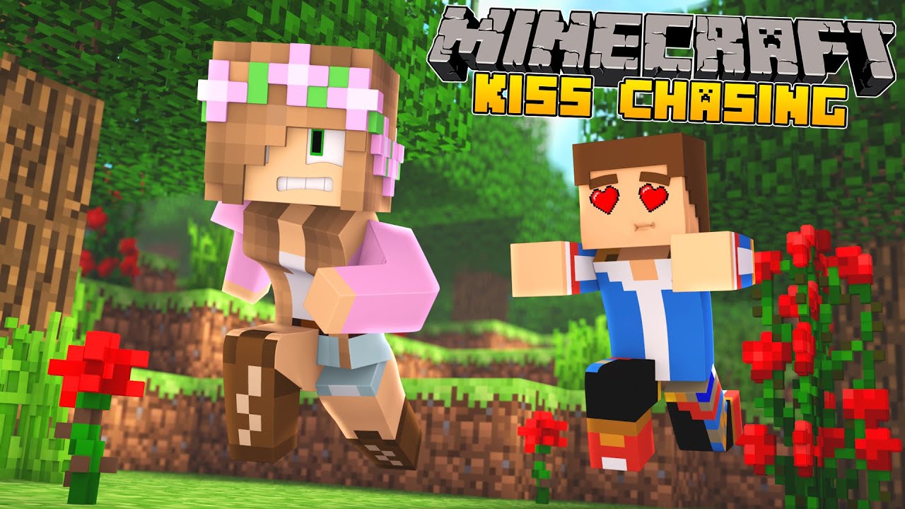 Minecraft - Little Kelly Adventures : KISS CHASING WITH MY BOYFRIEND!