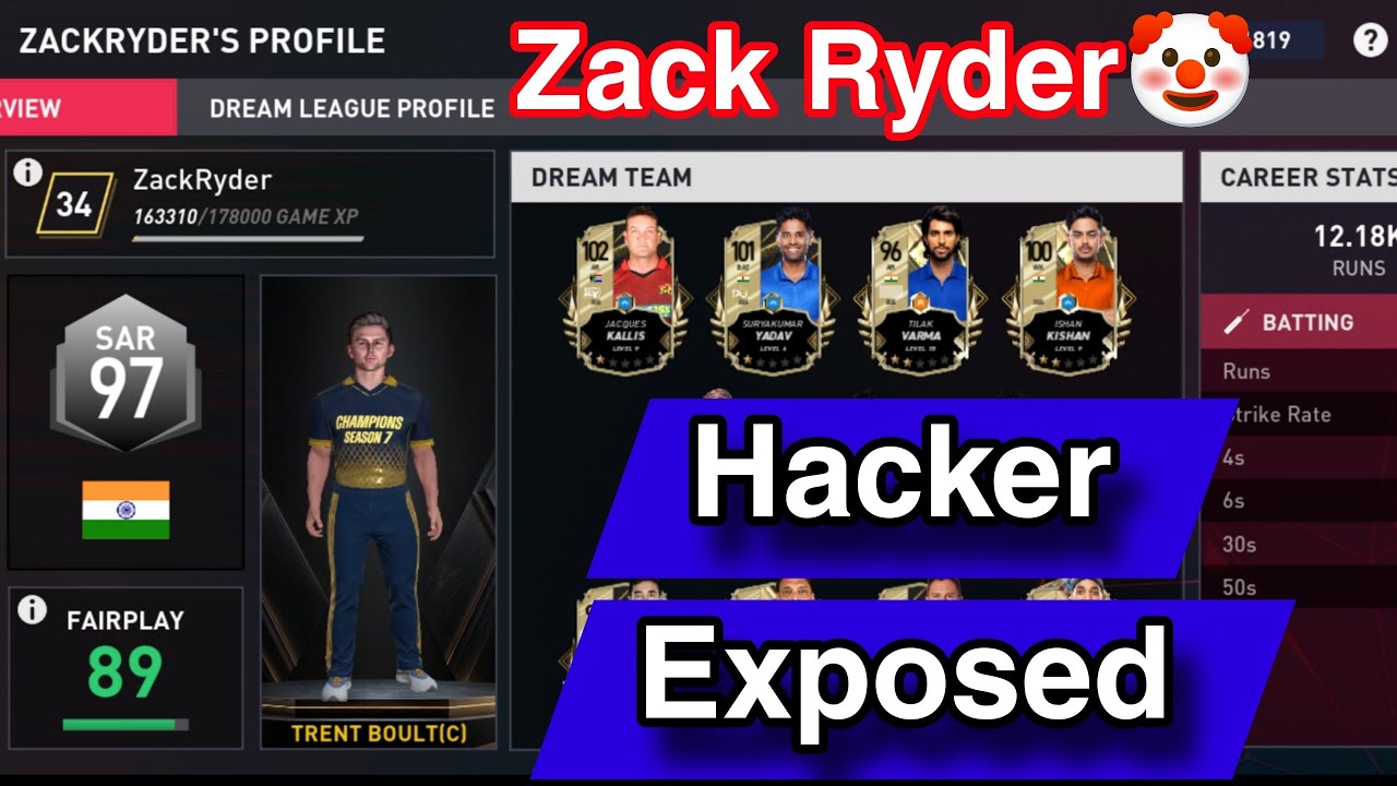 Dream Cricket 25 Hacker, Glitch Abuser Exposed video