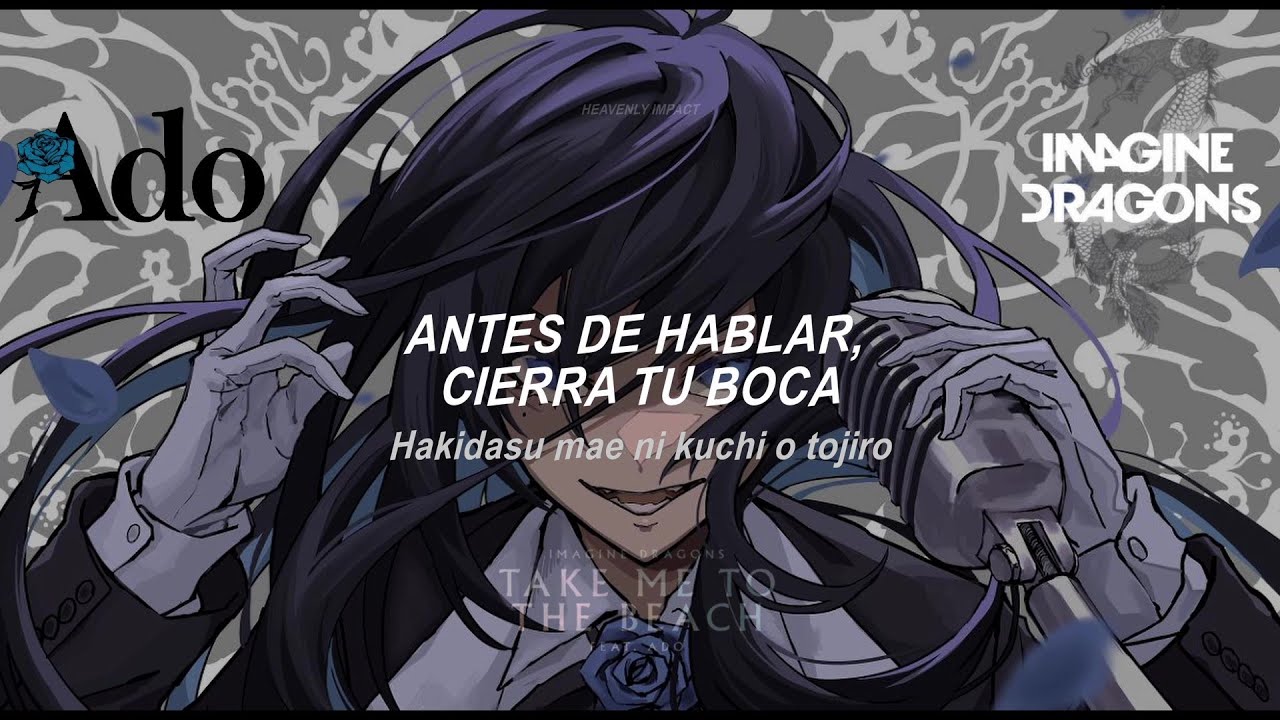 Ado x Imagine Dragons - Take Me To The Beach / Sub español, lyrics romaji
