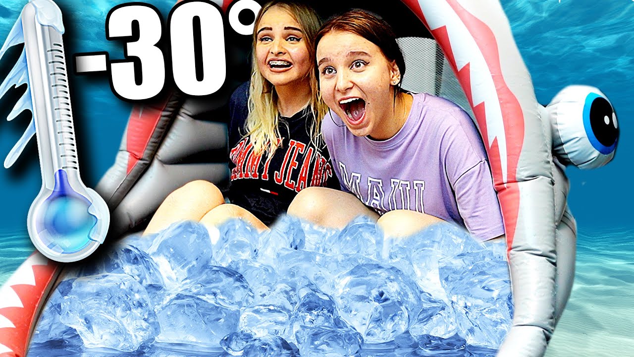 Wer als letztes den KALTEN POOL verlässt , gewinnt ! 🥶 (mega kalt) - Celina