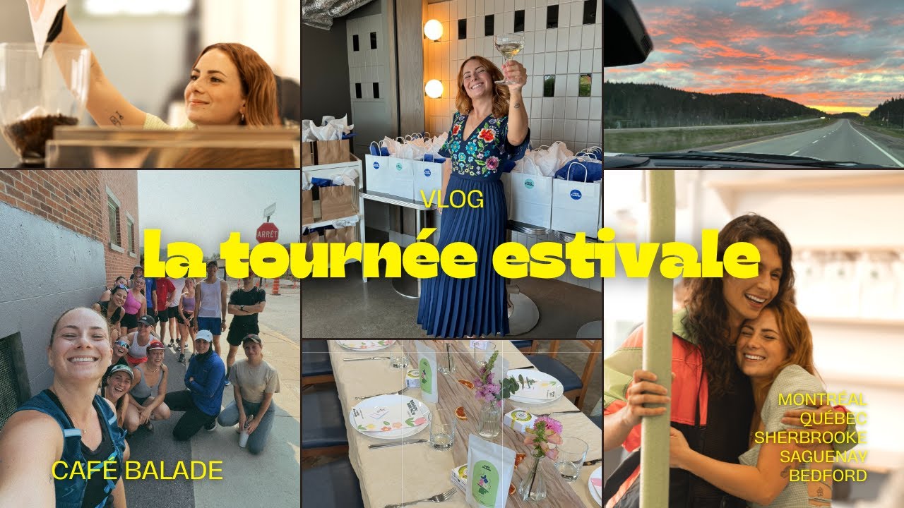 VLOG : on voyage partout à travers le Québec - tournée 2024 ☕️🚗☀️