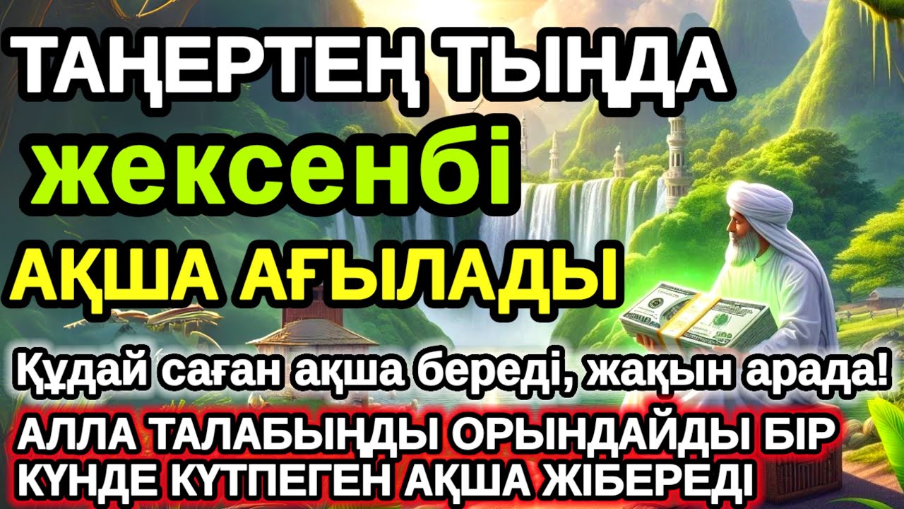 Тыңда Өте күшті дұға жексенбі, Алла бір күнде ойламаған ақша байлық жібереді, ризығың көбейеді