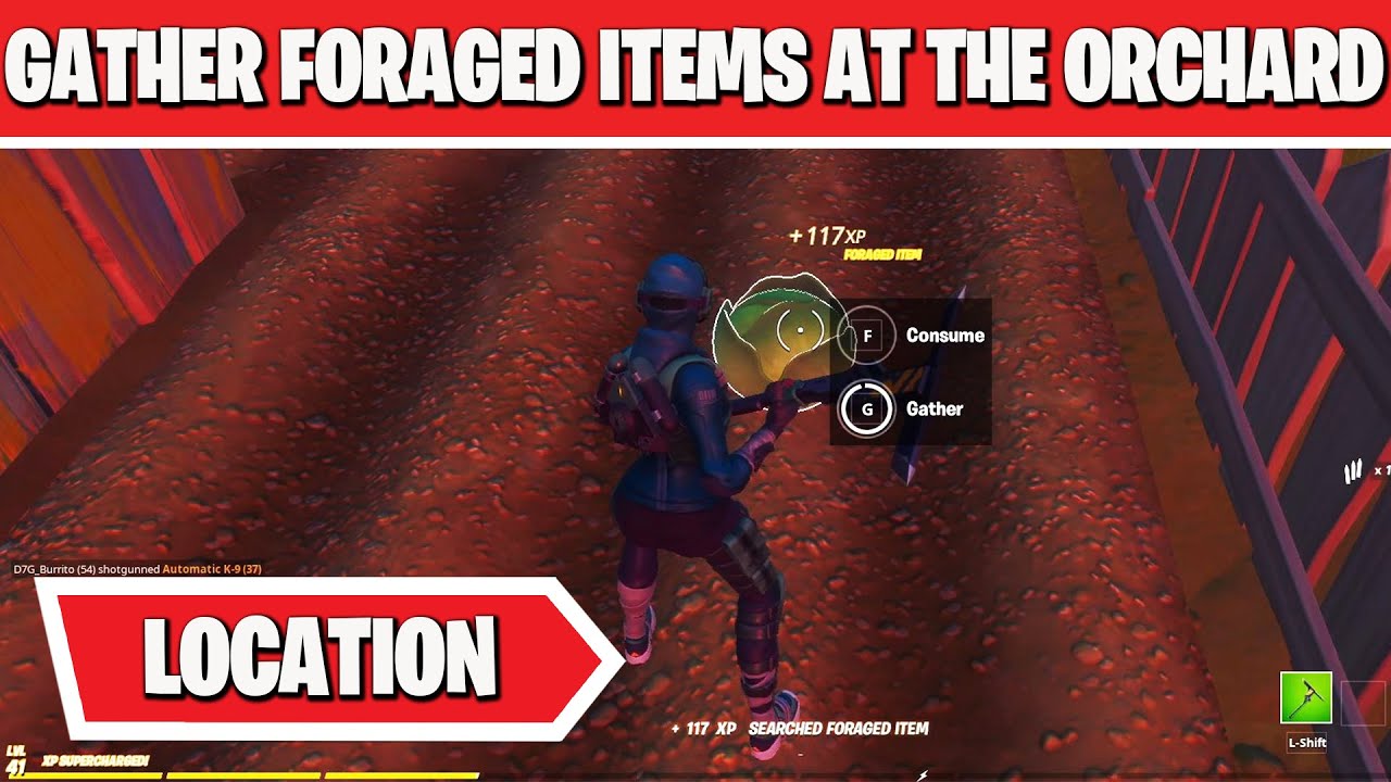 Gather or Consume Foraged Items at The Orchard - Week 2 challenge in Fortnite Chapter 2 Season 3