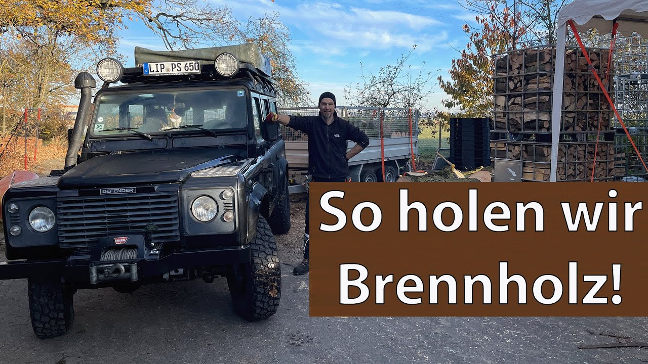 Brennholz transportieren mit Landrover Defender und Humbaur HTK 35.3100 Vor-  und Nachteile erklärt