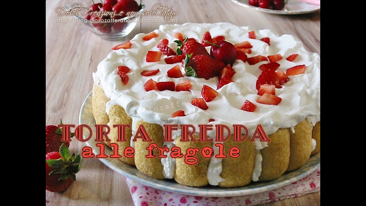 Torta fredda alle fragole e pavesini, senza cottura