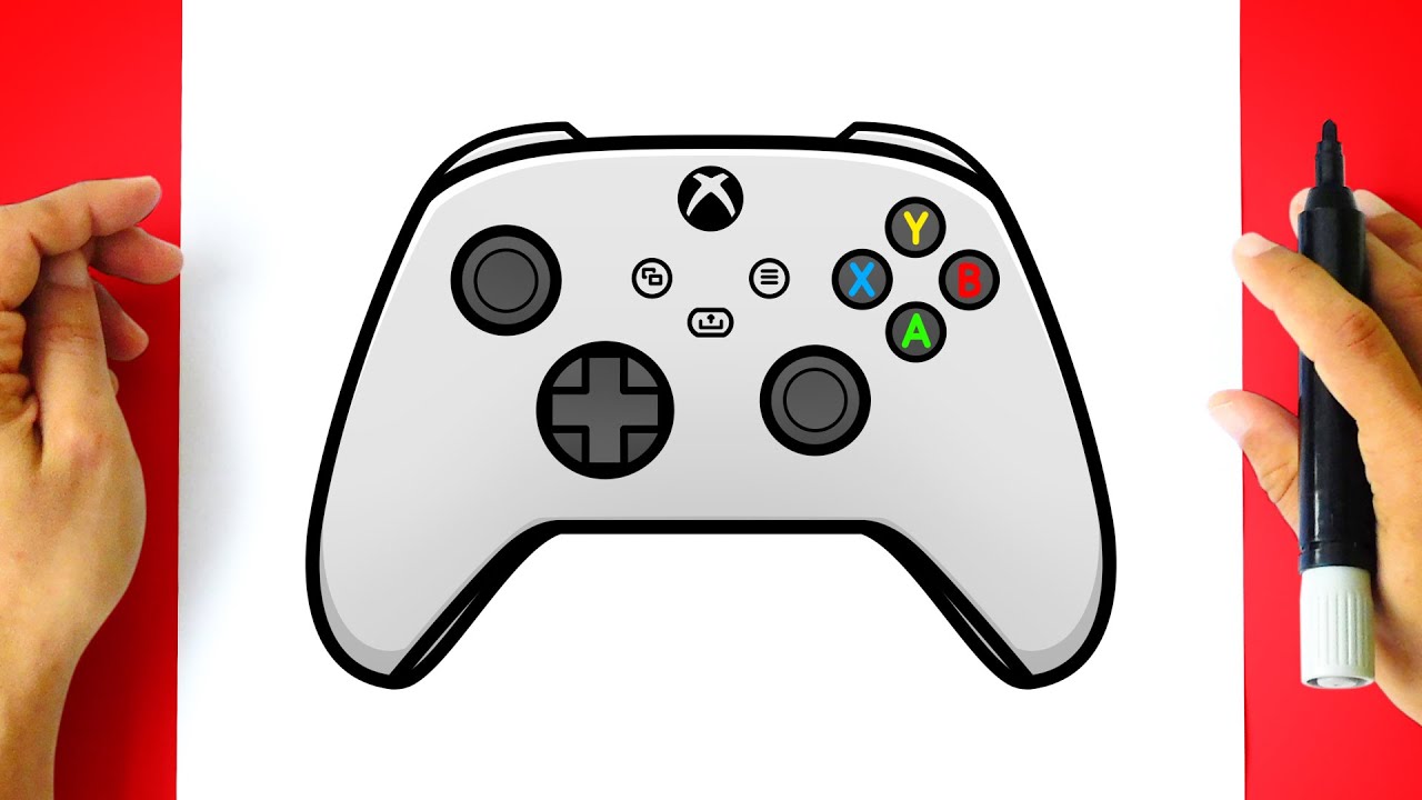 Como DESENHAR um CONTROLE de XBOX - Cómo DIBUJAR un CONTROL de XBOX - Drawing Tutorial