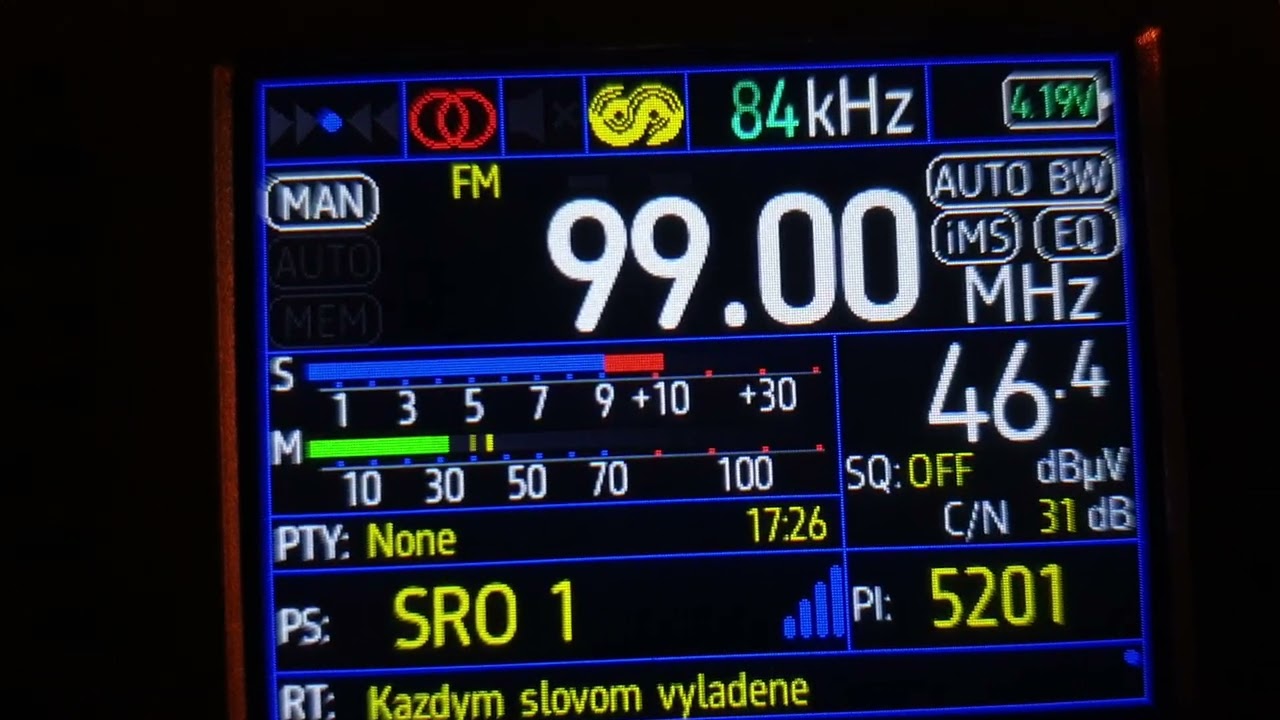 FM 99.0 RTVS - Rádio Slovensko (Banská Štiavnica/Sitno,SVK) / Reception in Belgrade