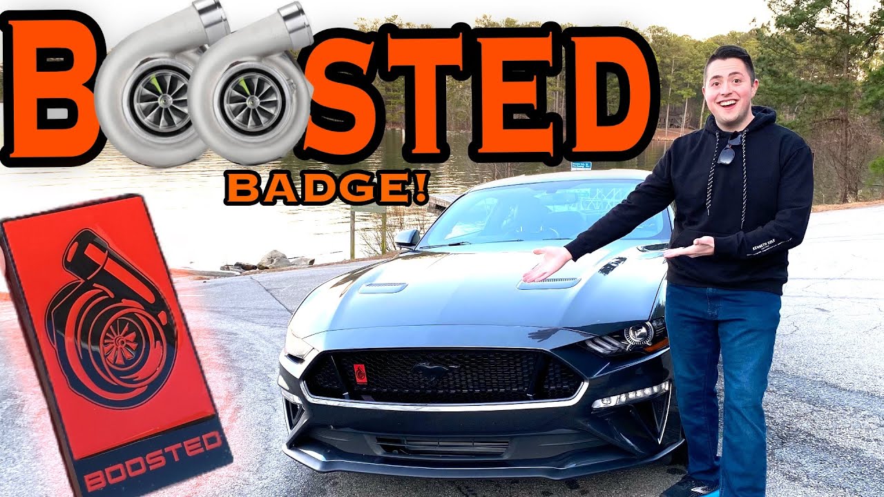 Installing The MF Auto Designs BOOSTED Badge On The Mustang EcoBOOST!!