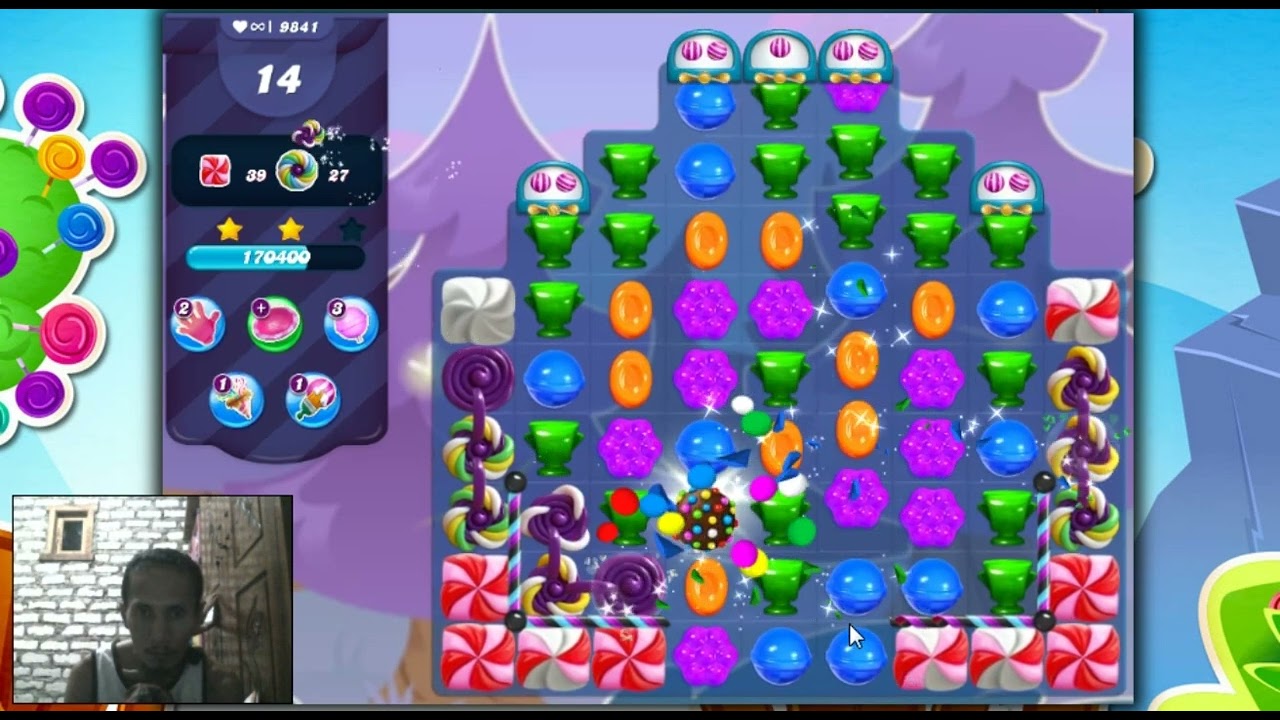 Candy Crush Saga Level 9841 - Sugar Stars, 29 Moves Completed