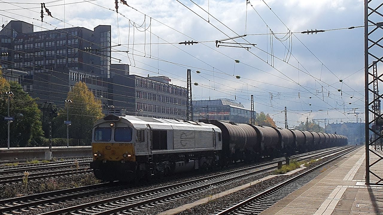 Грузовые поезда: Поездка двух тепловозов класса 247 через Мюнхен-Хаймеранплац