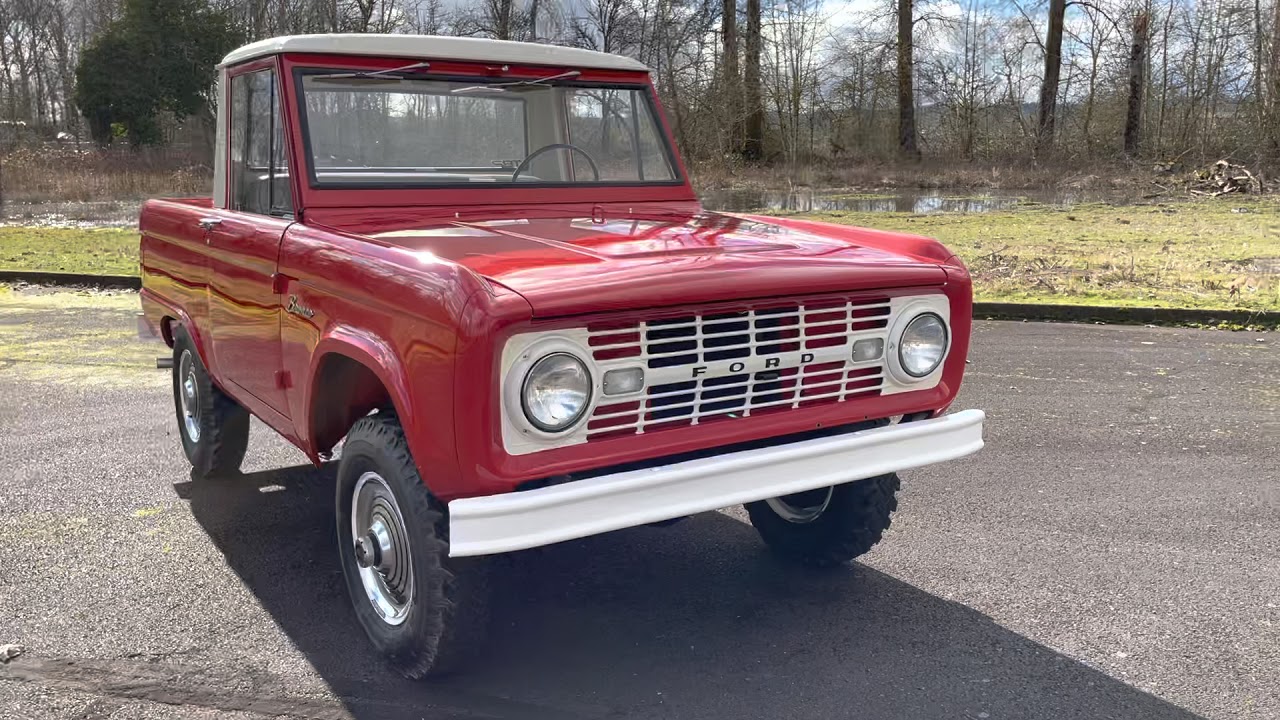 1966 Ford Bronco U14 Halfcab quick walk around and running video!