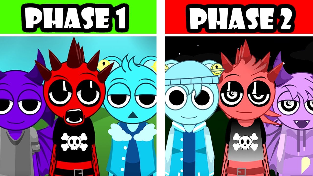 Incredibox Sprunki - Rejoyed: Night Time Mod NORMAL vs. PHASE 2