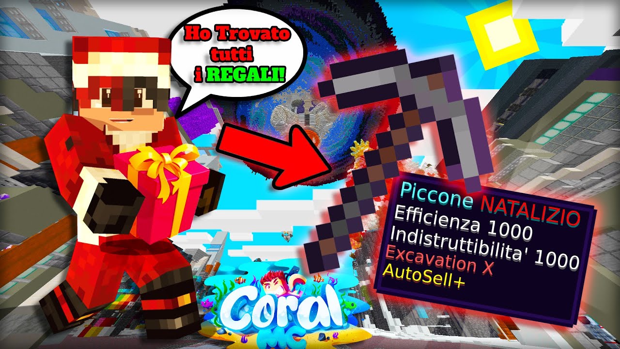 Come TROVARE TUTTI i REGALI e SBLOCCARE ENCHANT UNICI sullo SKYPRISON di CORALMC!