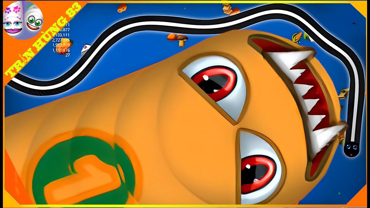 🐍WORMSZONE.IO | GIANT SLITHER SNAKE TOP 01 / Epic Worms Zone Best Gameplay! | Trần Hùng 83