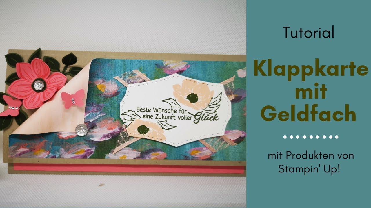 Klappkarte mit Geldfach Florale Tr&auml;ume Gutscheinverpackung Stampin` Up!