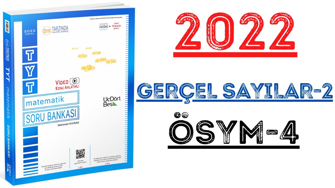 (2022) 345 TYT MATEMATİK | GERÇEL SAYILAR-2 ÖSYM-4 | #yks2022 #tyt2022 #2022tayfa #345