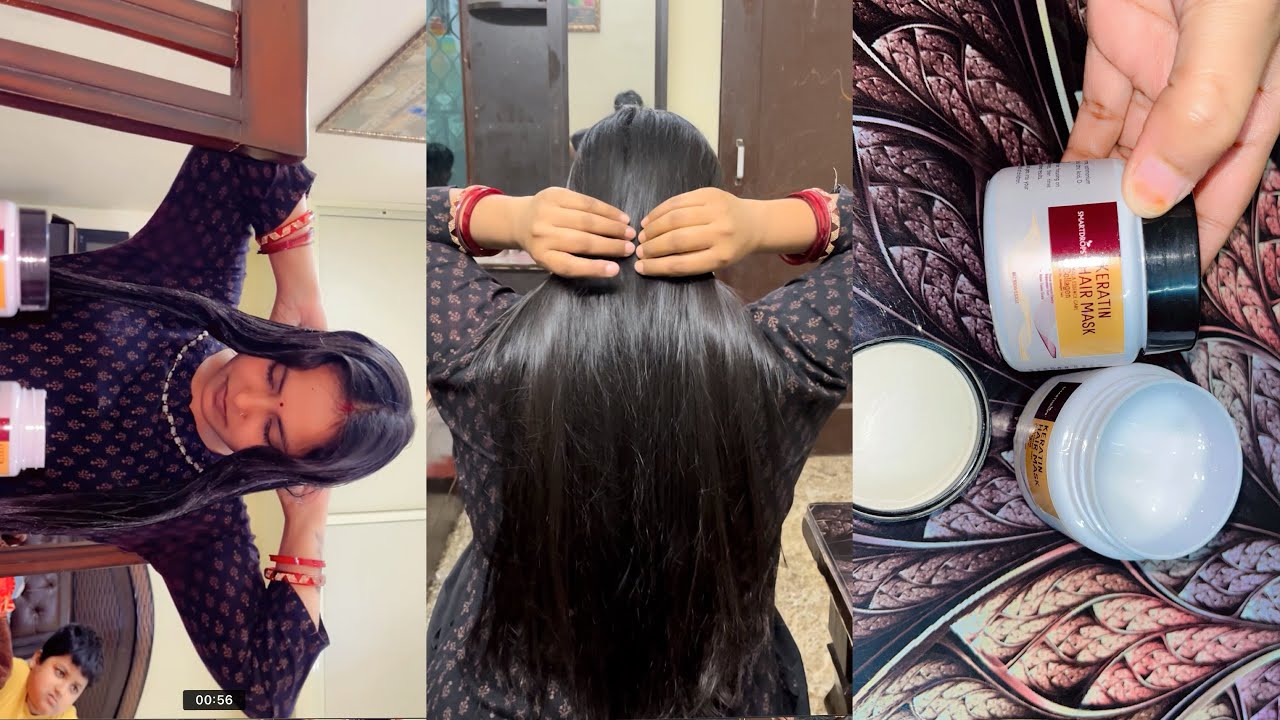 keratin hair mask 🤔 आखीर रिजल्ट kaisa आया ।। मैंने लाइफ में पहली बार लगाया ।।