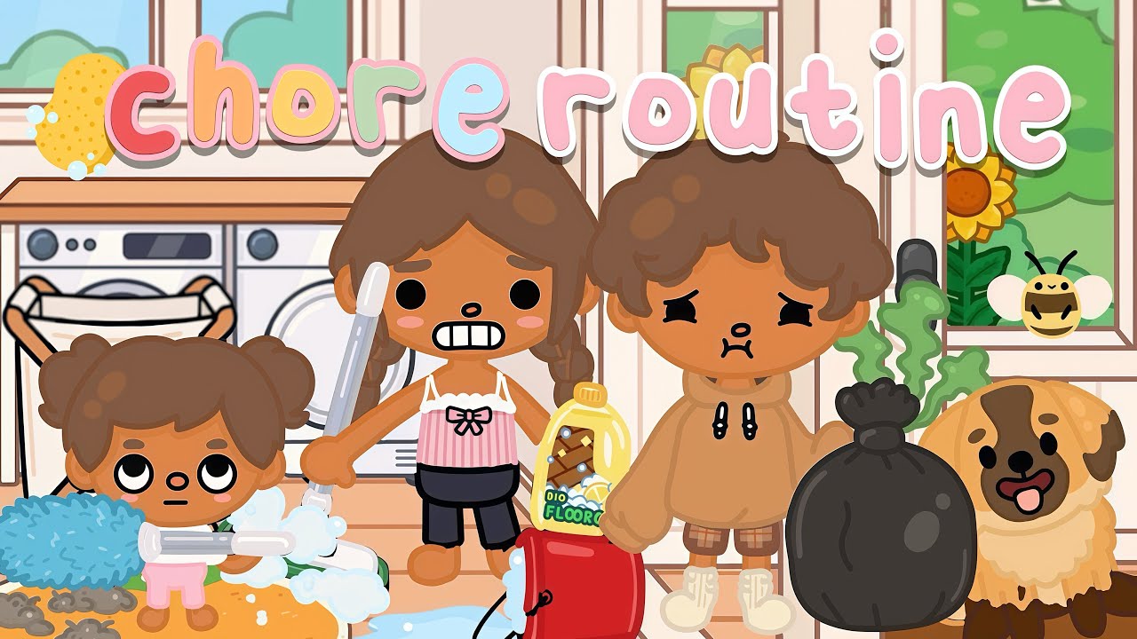 🧽 СЕМЕЙНЫЙ ДЕНЬ УБОРКИ *ДЕЛА ПО ДОМУ* с голосом 🌈 Ролевая игра Toca Boca #tocaboca
