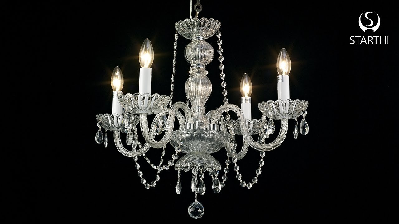 4-Light Crystal Chandelier Assembling and Installation Video